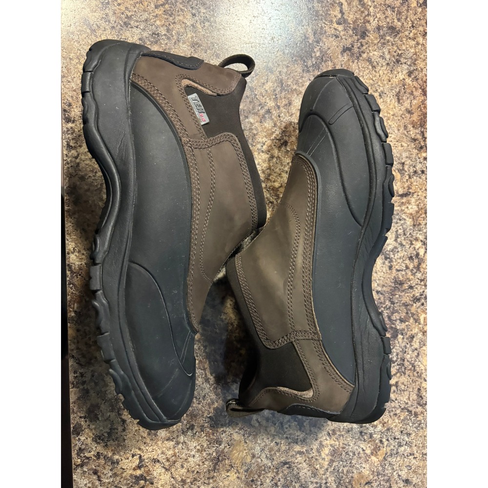 LL Bean Storm Chaser Waterproof Slip On Duck Boots‎ Mens 13 Brown Black 254646